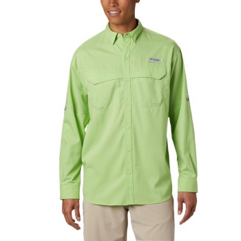 Columbia PFG Low Drag Offshore Long Sleeve, Camisa Verdes Claro Para Hombre | 851092-ZNT